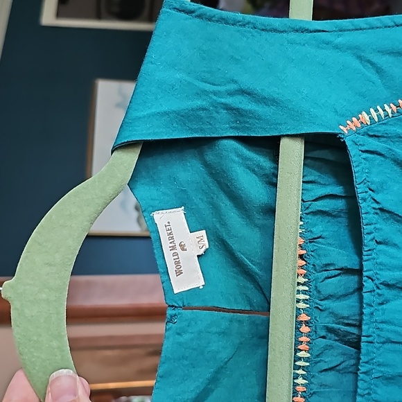 World Market tiered dark teal top - Picture 5 of 7